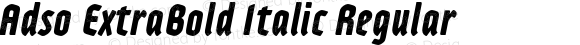 Adso ExtraBold Italic Regular