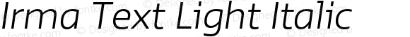 Irma Text Light Italic