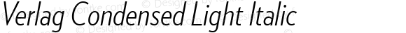 VerlagCondensed-LightItalic