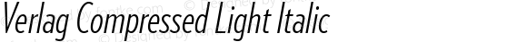 Verlag Compressed Light Italic