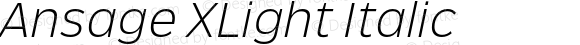 Ansage XLight Italic