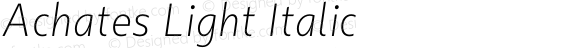 Achates Light Italic