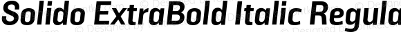 Solido ExtraBold Italic Regular