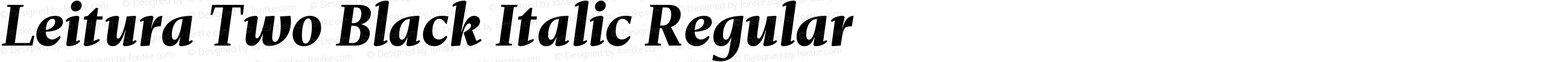 Leitura Two Black Italic Regular