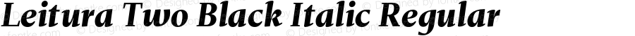 Leitura Two Black Italic Regular