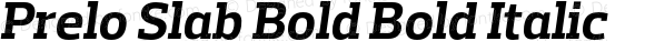 Prelo Slab Bold Bold Italic