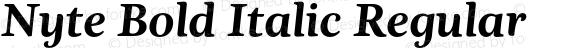 Nyte Bold Italic Regular