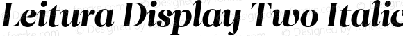 Leitura Display Two Italic Regular