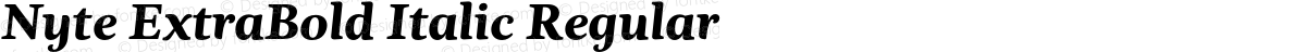 Nyte ExtraBold Italic Regular