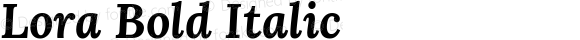 Lora Bold Italic