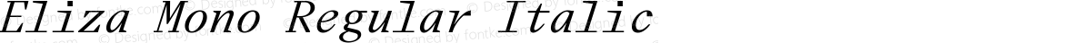 Eliza Mono Regular Italic