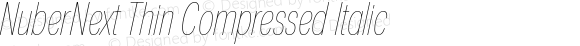 NuberNext Thin Compressed Italic