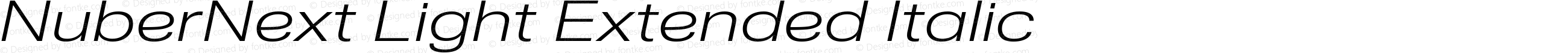 NuberNext Light Extended Italic