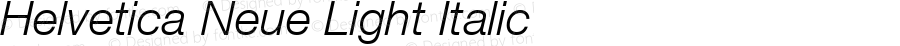 Helvetica 46 Light Italic