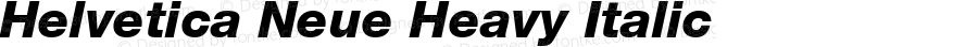 Helvetica 86 Heavy Italic