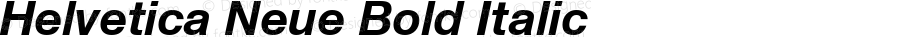 Helvetica 76 Bold Italic