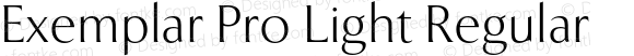 Exemplar Pro Light Regular