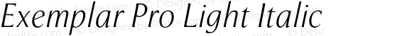 Exemplar Pro Light Italic
