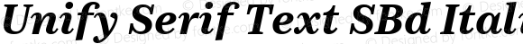 Unify Serif Text SBd Italic