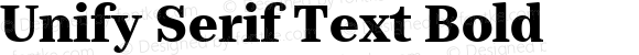 Unify Serif Text Bold