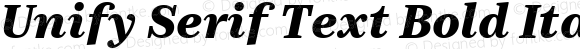 Unify Serif Text Bold Italic