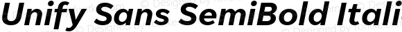 Unify Sans SemiBold Italic
