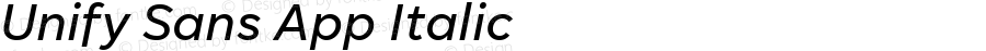 Unify Sans App Italic