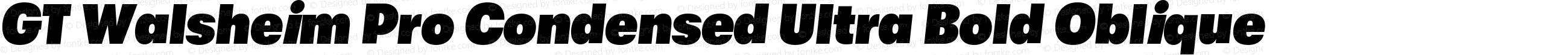 GT Walsheim Pro Condensed Ultra Bold Oblique