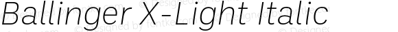 Ballinger X-Light Italic