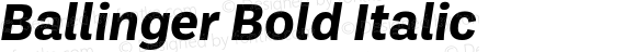 Ballinger Bold Italic