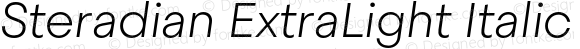 Steradian ExtraLight Italic