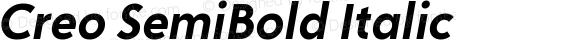 Creo SemiBold Italic