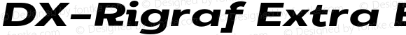 DX-Rigraf Extra Bold Extra Expanded Italic