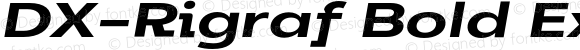 DX-Rigraf Bold Extra Expanded Italic