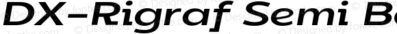 DX-Rigraf Semi Bold Extra Expanded Italic