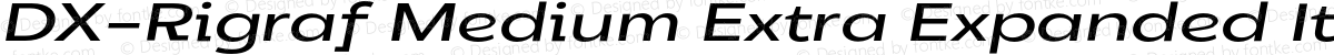 DX-Rigraf Medium Extra Expanded Italic