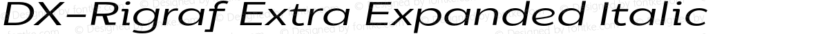 DX-Rigraf Extra Expanded Italic