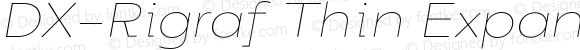 DX-Rigraf Thin Expanded Italic