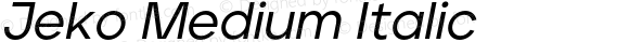 Jeko Medium Italic