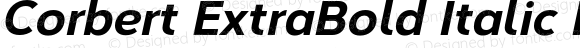 Corbert ExtraBold Italic Regular