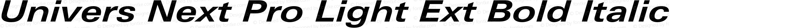 Univers Next Pro Light Ext Bold Italic