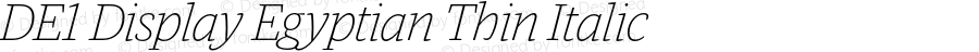 DE1DisplayEgyptianThin-Italic