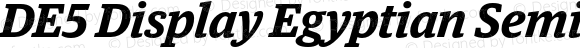 DE5 Display Egyptian SemiBold Italic