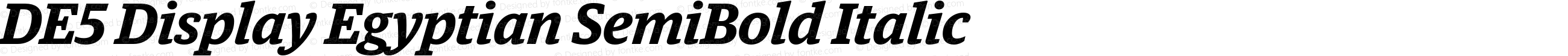 DE5DisplayEgyptianSemiBold-Italic