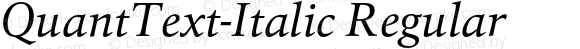 QuantText-Italic Regular