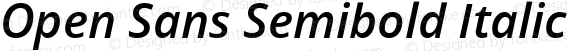 Open Sans Semibold Italic