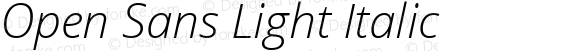 Open Sans Light Italic