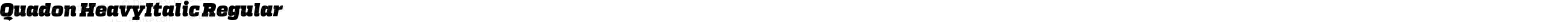 Quadon HeavyItalic