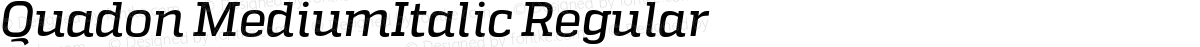 Quadon MediumItalic Regular