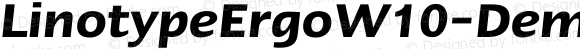 LinotypeErgoW10-DemiItalic Regular